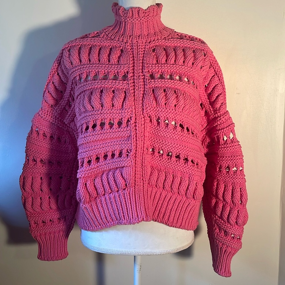 Isabel Marant Pink Crochet Sweater